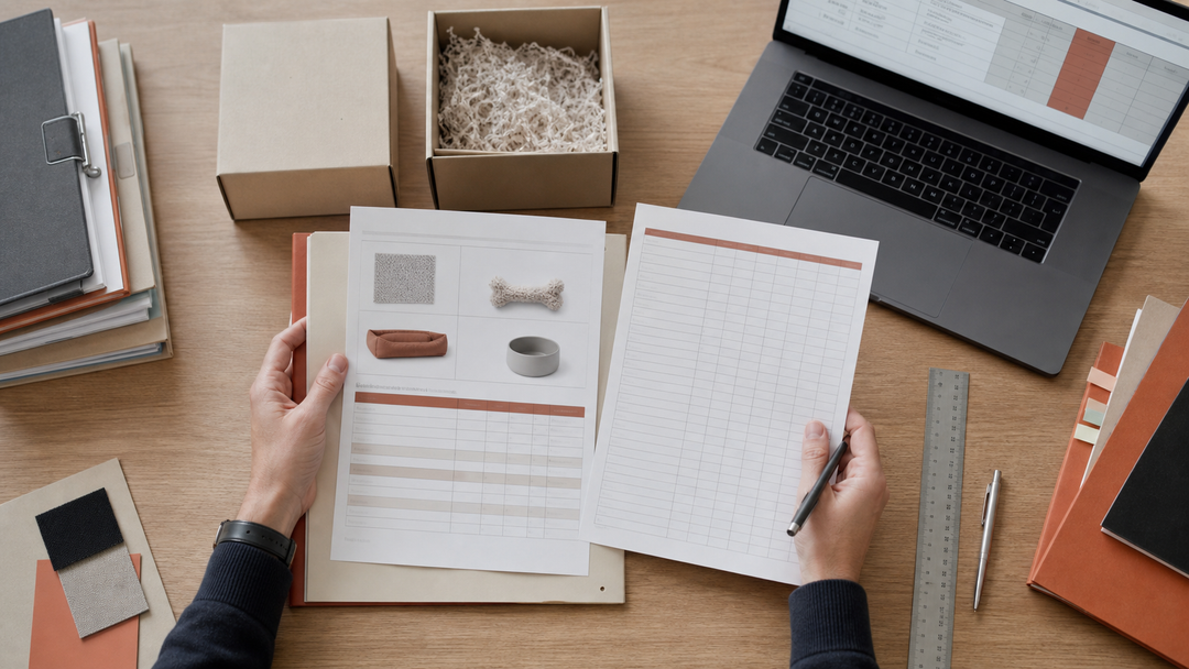 European retail buyer reviewing supplier evidence for smart pet products wholesale in Europe