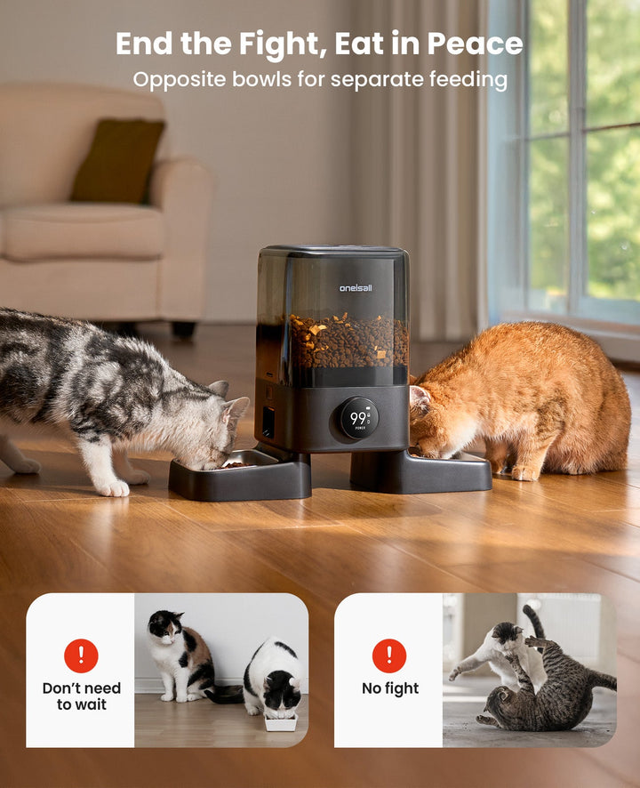 5L Automatic Cat Feeders with APP Control for Two Cats