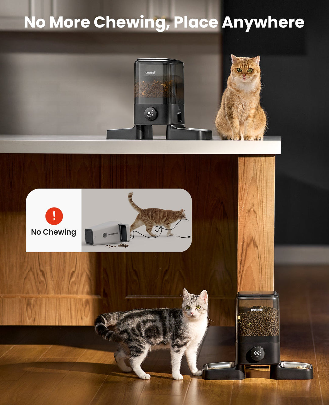 5L Automatic Cat Feeders with APP Control for Two Cats