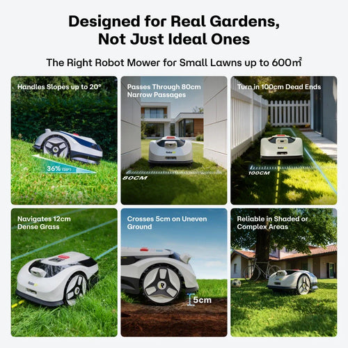RoboUP Raccoon 2 SE Robot Lawn Mower | Smart Wire-Free Robotic Lawnmower for Small & Medium Yards