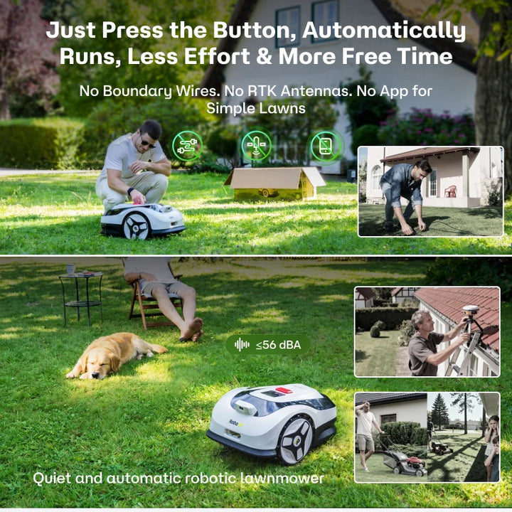 RoboUP Raccoon 2 SE Robot Lawn Mower | Smart Wire-Free Robotic Lawnmower for Small & Medium Yards