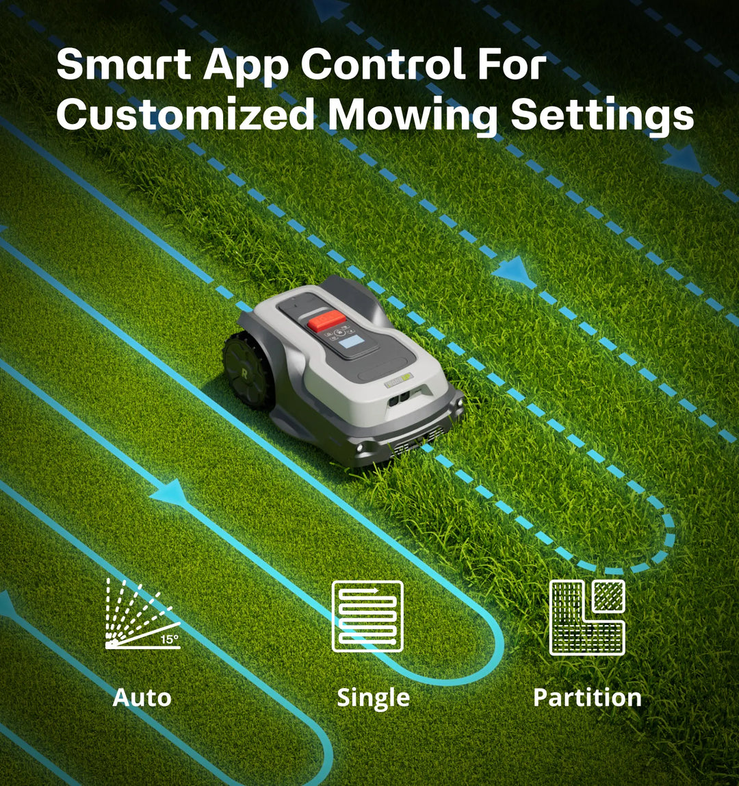 RoboUP TM01 T1200Pro Robot Lawn Mower | Smart RTK GPS Robotic Lawnmower for Large Yards