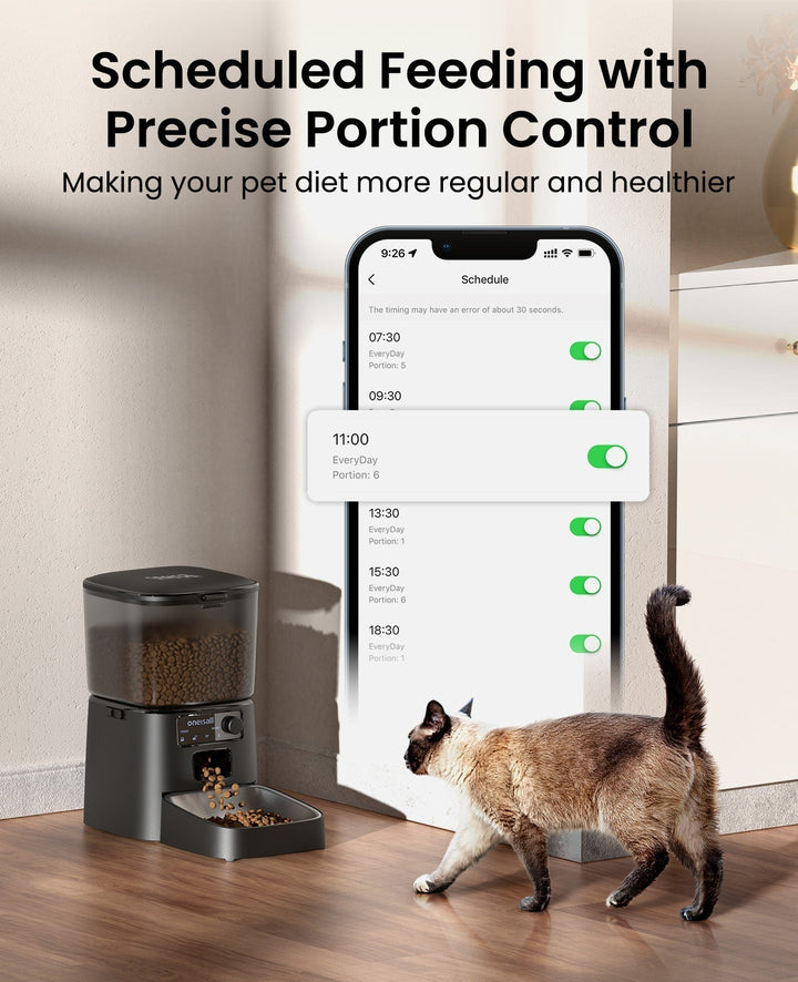Oneisall 3.5L Automatic Cat Feeder with APP Control & 2.4G Wi - Fi - Oneisall - EU