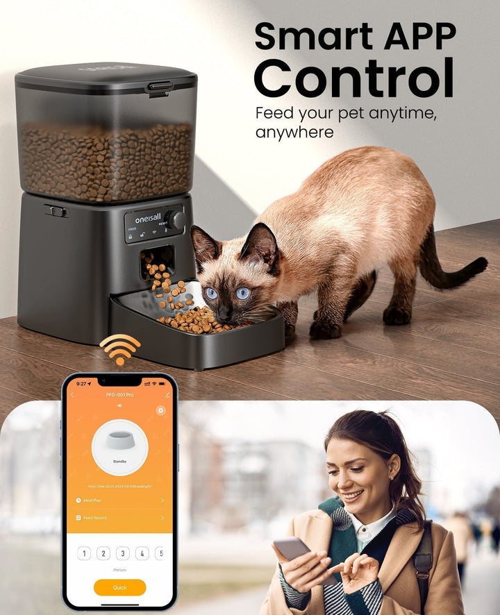 Oneisall 3.5L Automatic Cat Feeder with APP Control & 2.4G Wi - Fi - Oneisall - EU