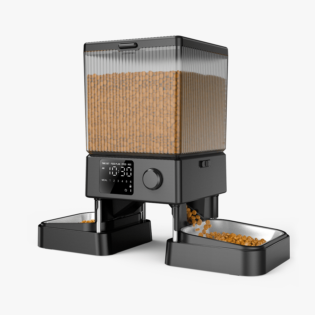 Oneisall 5L Automatic Cat Feeder for Two Cats - Black - Oneisall - EU