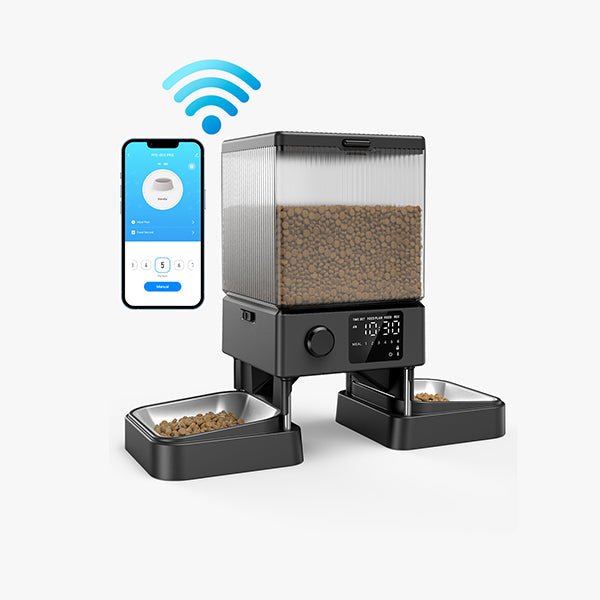 Oneisall 5L Automatic Cat Feeder for Two Cats - Black - Oneisall - EU