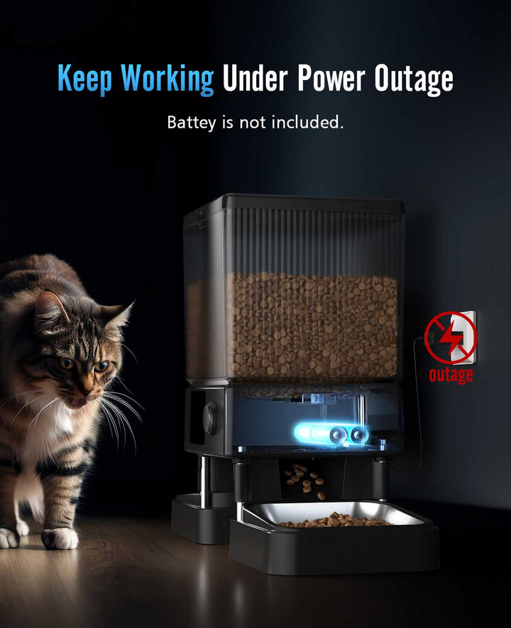 Oneisall 5L Automatic Cat Feeder for Two Cats - Black - Oneisall - EU