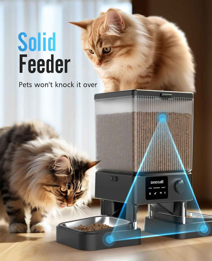 Oneisall 5L Automatic Cat Feeder for Two Cats White - Oneisall - EU