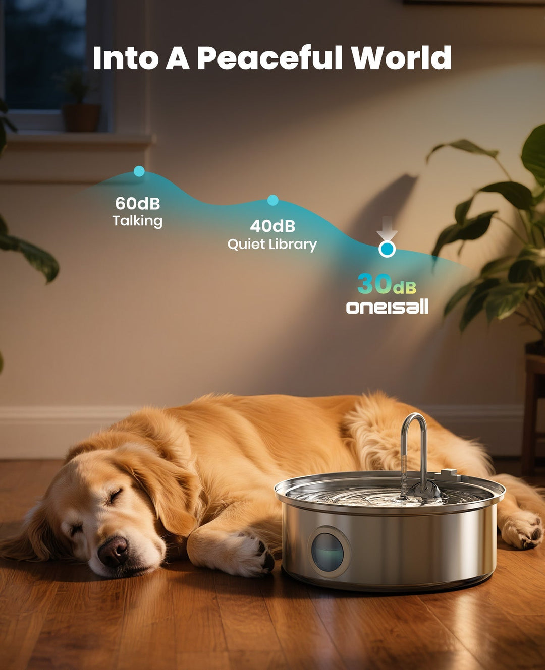 Oneisall 7L Pet Water Fountain with Visual Water Level & 3 Filters - Oneisall - EU